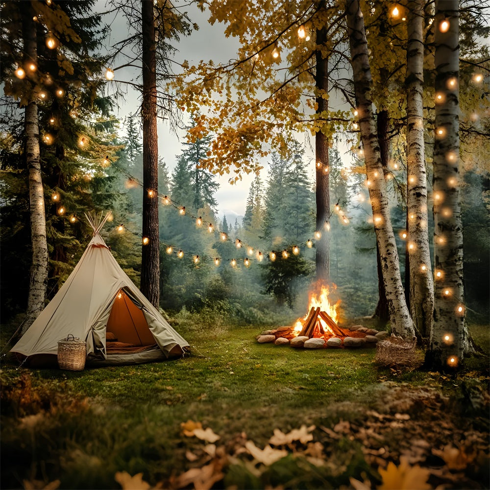 Herbst Wald Backdrop Gemütlicher Wald Camping Backdrop CSH4-116