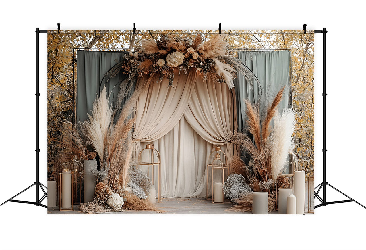 Boho Hochzeit Hintergrund Herbst Romantik Floral Hintergrund CSH4-125