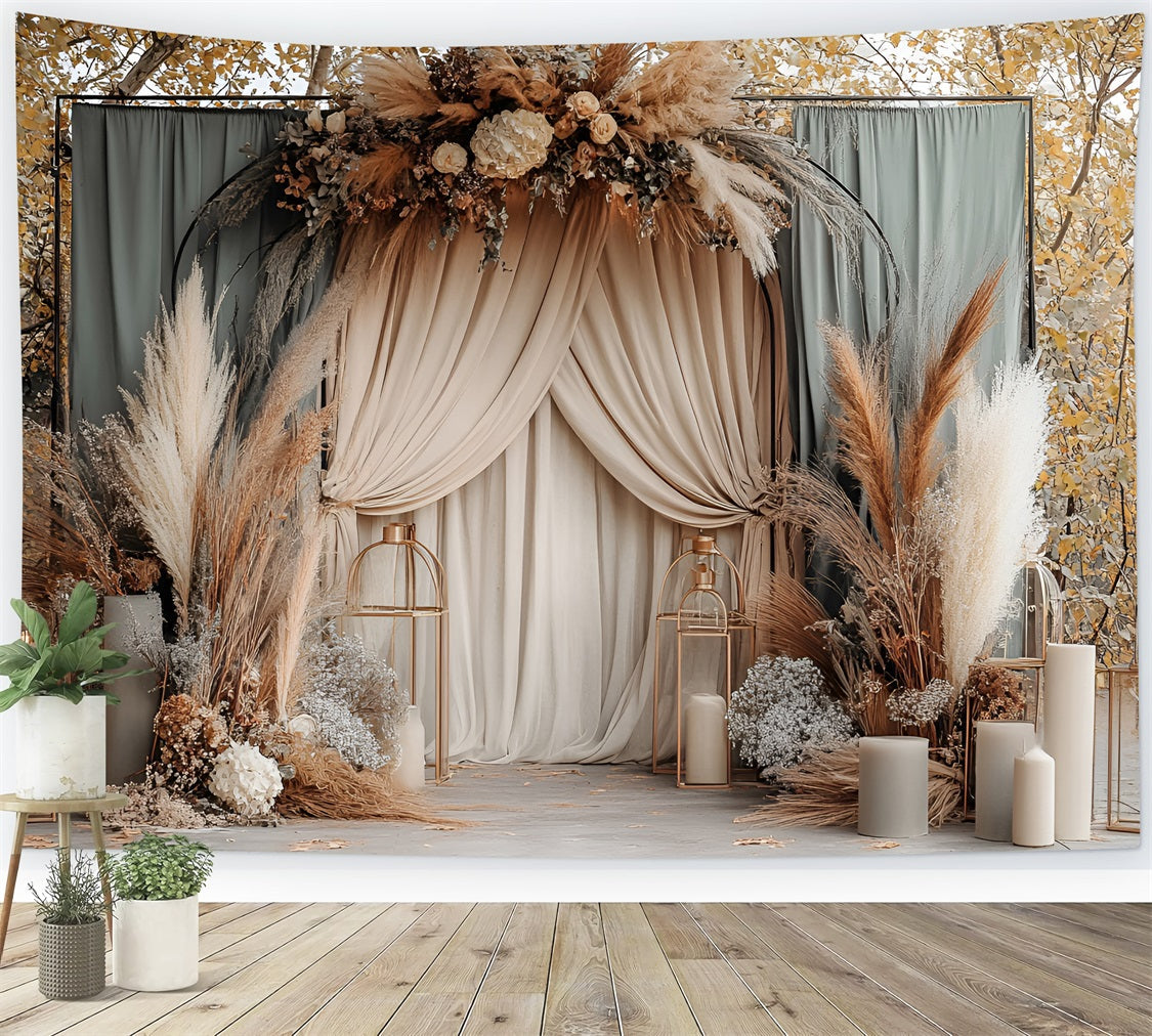 Boho Hochzeit Hintergrund Herbst Romantik Floral Hintergrund CSH4-125