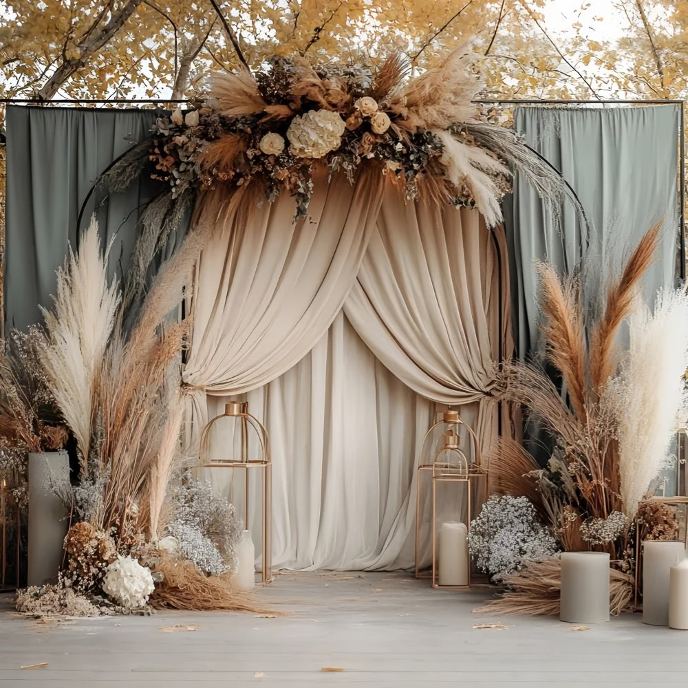 Boho Hochzeit Hintergrund Herbst Romantik Floral Hintergrund CSH4-125