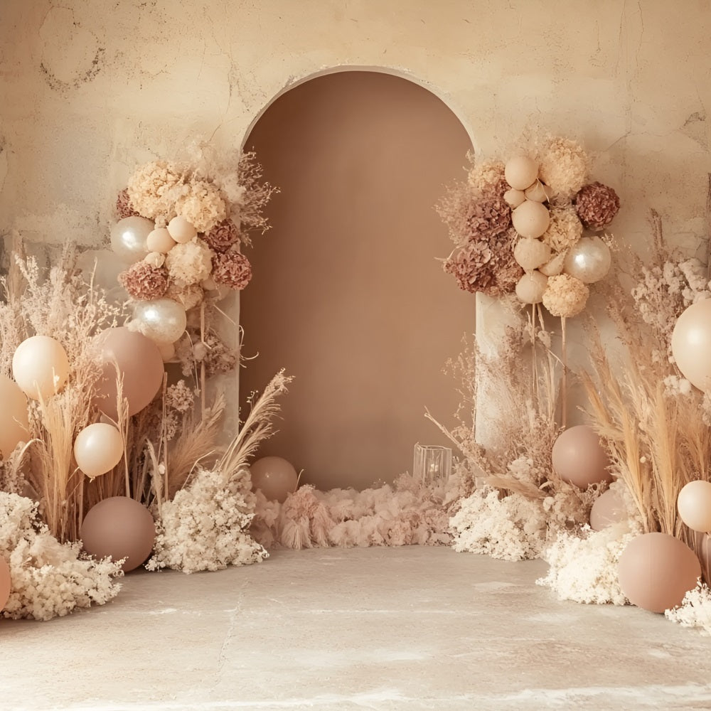 Boho Bogen Backdrop Hortensien Bogen Ballon Backdrop CSH4-149