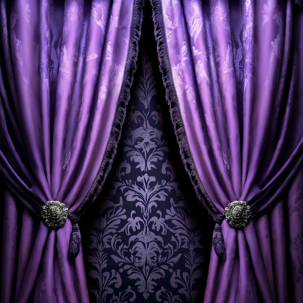 Porträtfoto-Hintergrund Royal Purple Velvet Curtain Backdrop CSH4-176