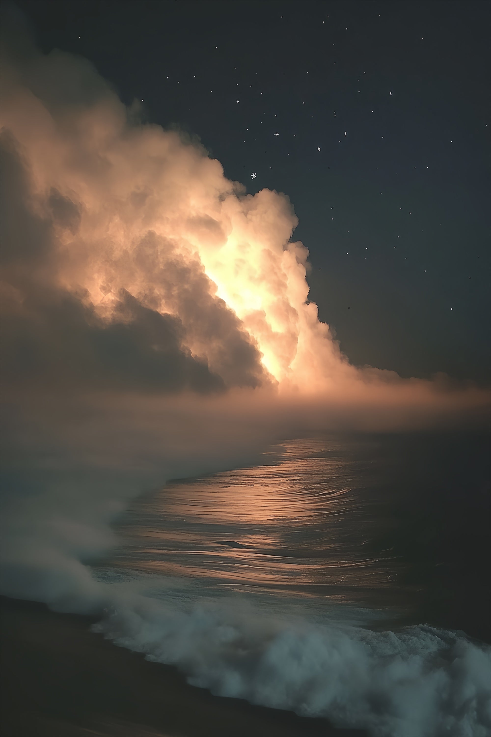 Porträtfotografie Backdrops Verträumter Nachthimmel Meer Backdrop CSH4-191