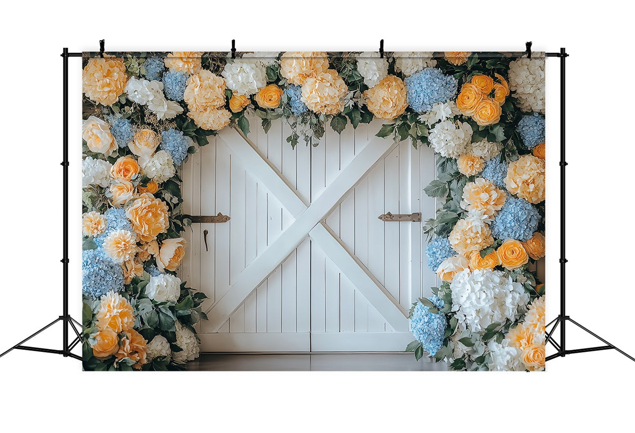 Scheune Tür Hintergründe Blumen Tür Dekor Hintergrund CSH4-228