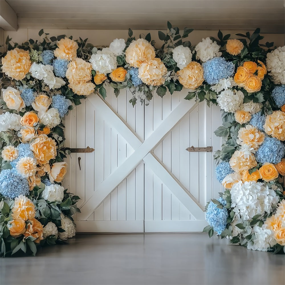 Scheune Tür Hintergründe Blumen Tür Dekor Hintergrund CSH4-228
