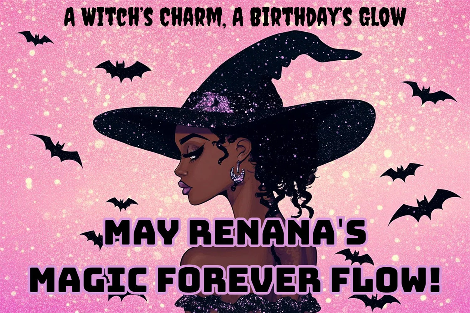 Personalisierte Backdrops Geburtstag Halloween Moonlight Hexe Backdrop CSH4-24