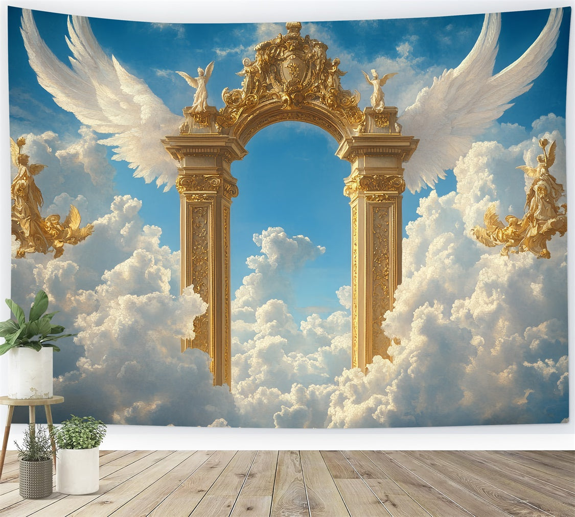 Himmel Backdrop Wolken Himmelstor Engelsflügel Backdrop CSH4-243