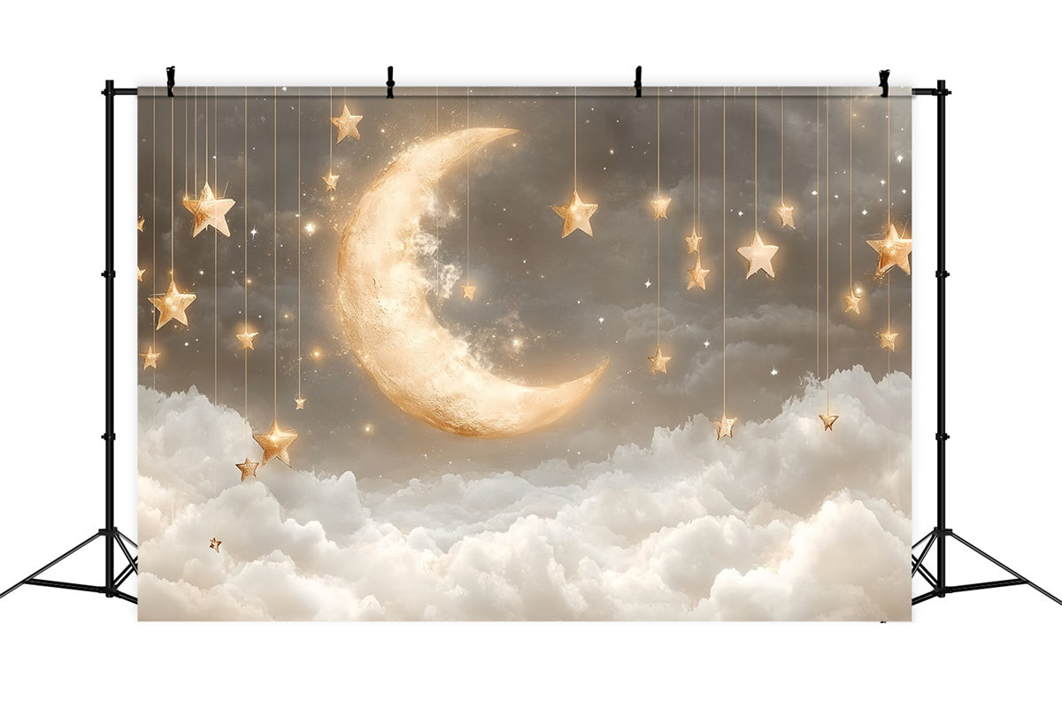 Cloud Backdrop Fotoshooting Mondlicht Hanging Stars Backdrop CSH4-251