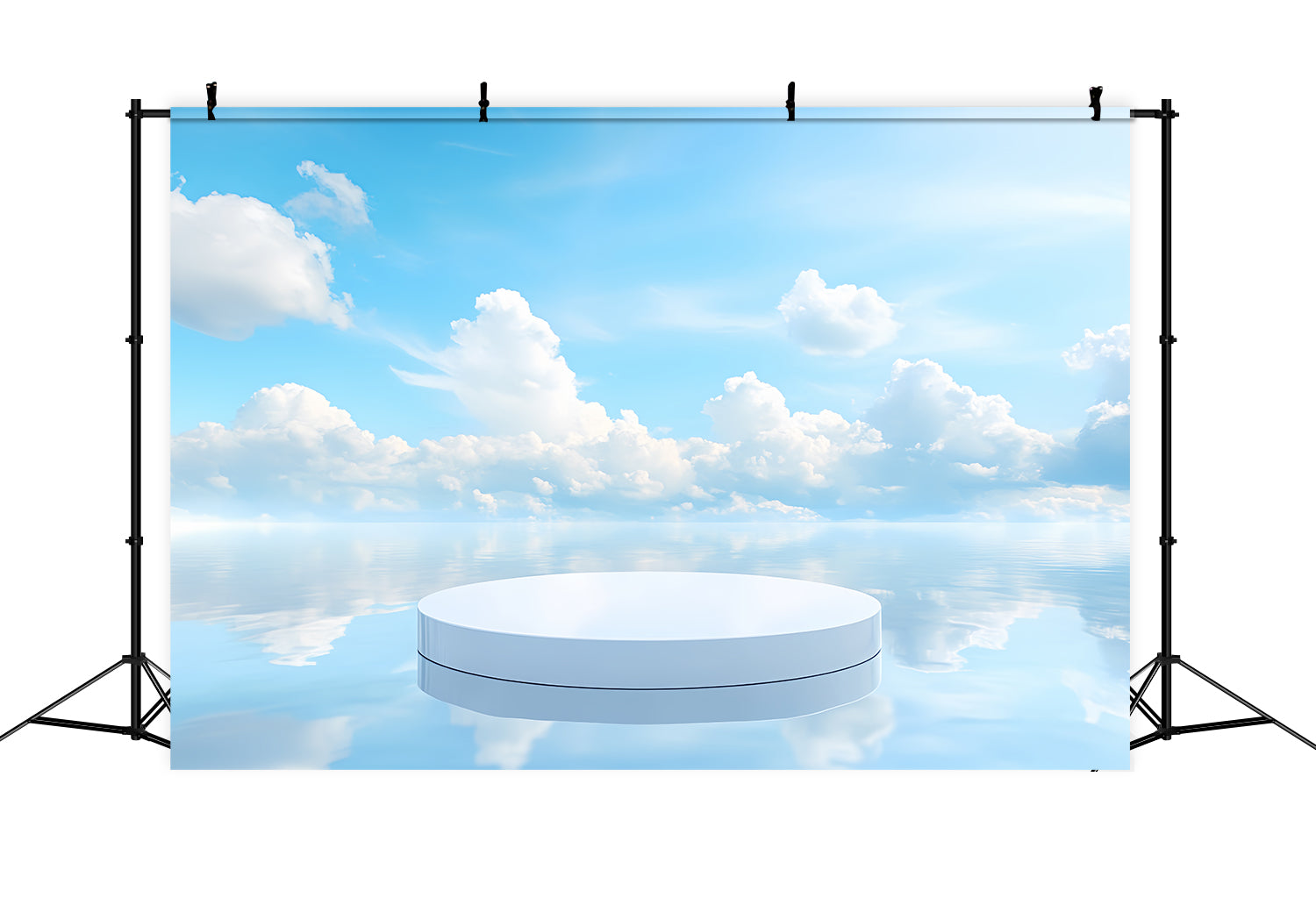Ozean und Himmel Hintergrundkulisse Ruhiger Ozean Weißer Plattformhintergrund CSH4-254