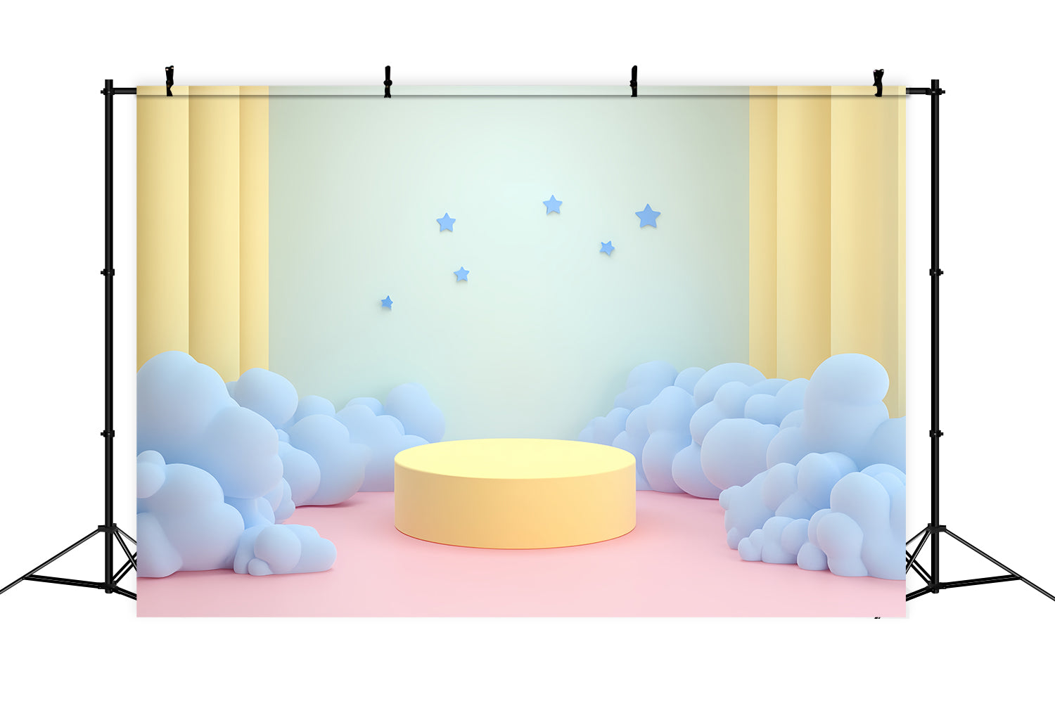 Wolke Backdrop Fotoshooting Gelbe Bühne Blaue Wolken Backdrop CSH4-258