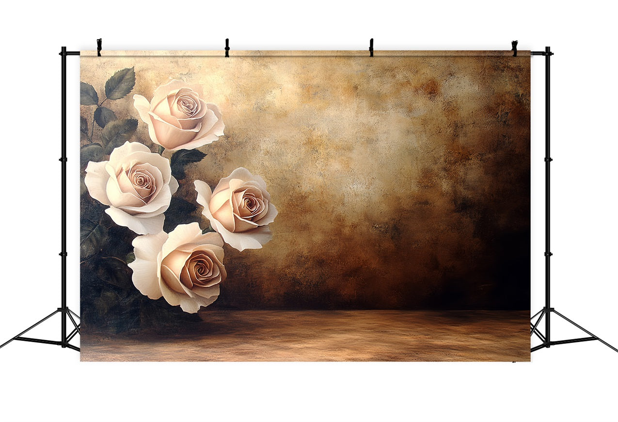 Vintage Fotografie Backdrops Goldene Wand Rosen Backdrop CSH4-280