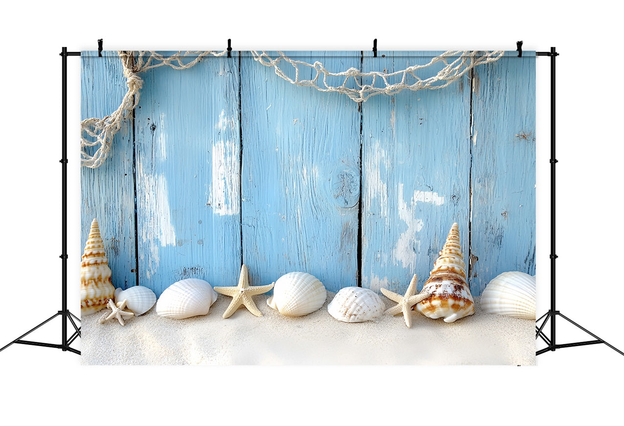 Vintage Backdrop Blau Holz Seaside Fotografie Hintergrund CSH4-295