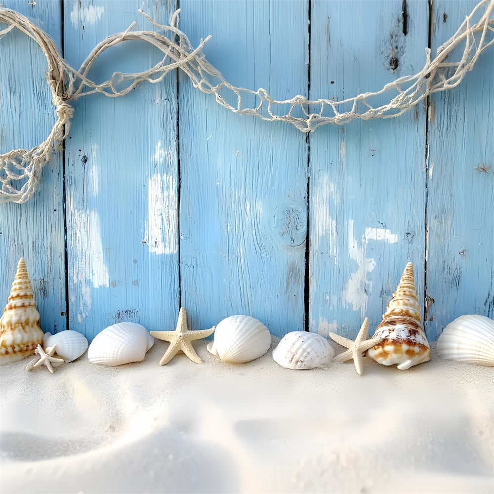 Vintage Backdrop Blau Holz Seaside Fotografie Hintergrund CSH4-295