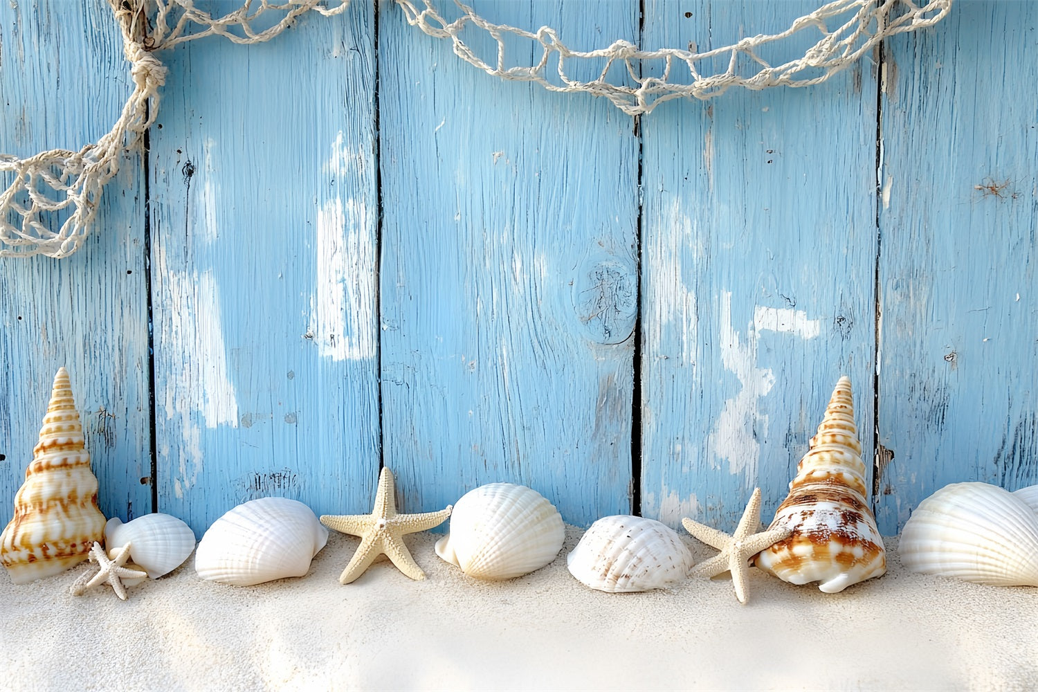 Vintage Backdrop Blau Holz Seaside Fotografie Hintergrund CSH4-295