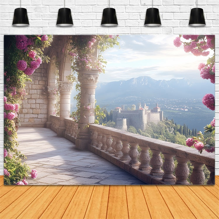 Schloss Fotokulisse Balkon Aussicht Kulisse CSH4-355