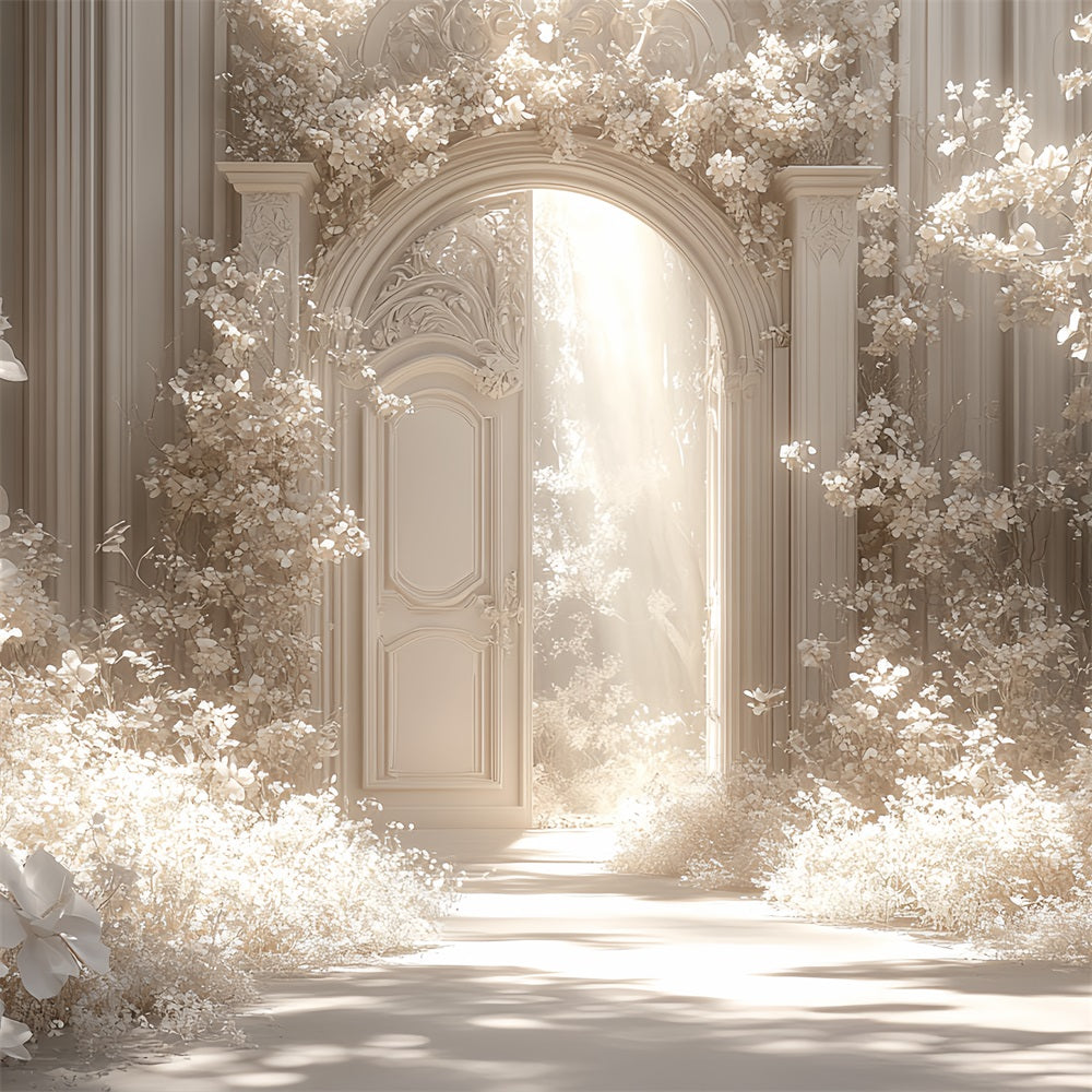Schloss Innenraum Backdrop Weiß Floral Fantasy Archway Backdrop CSH4-358