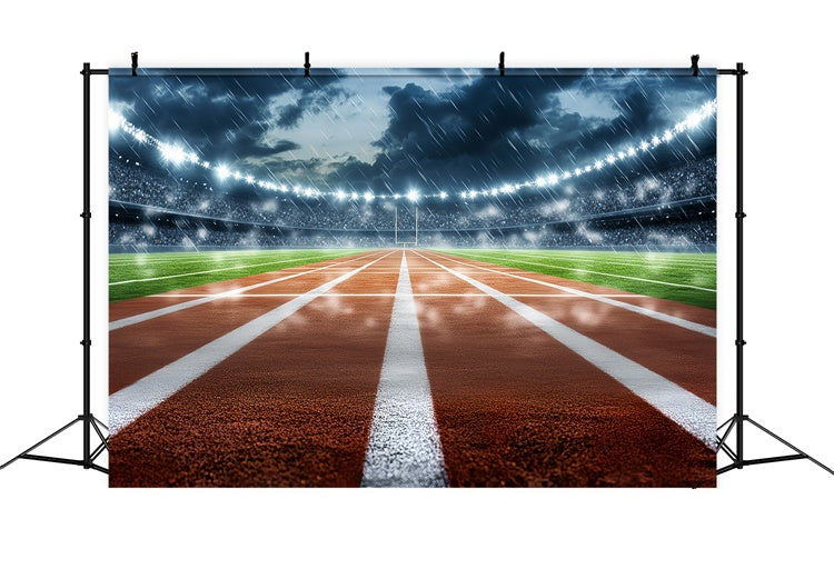 Fußball-Stadion-Hintergrund Regen-Stadion-Lehrpfad-Hintergrund CSH4-372