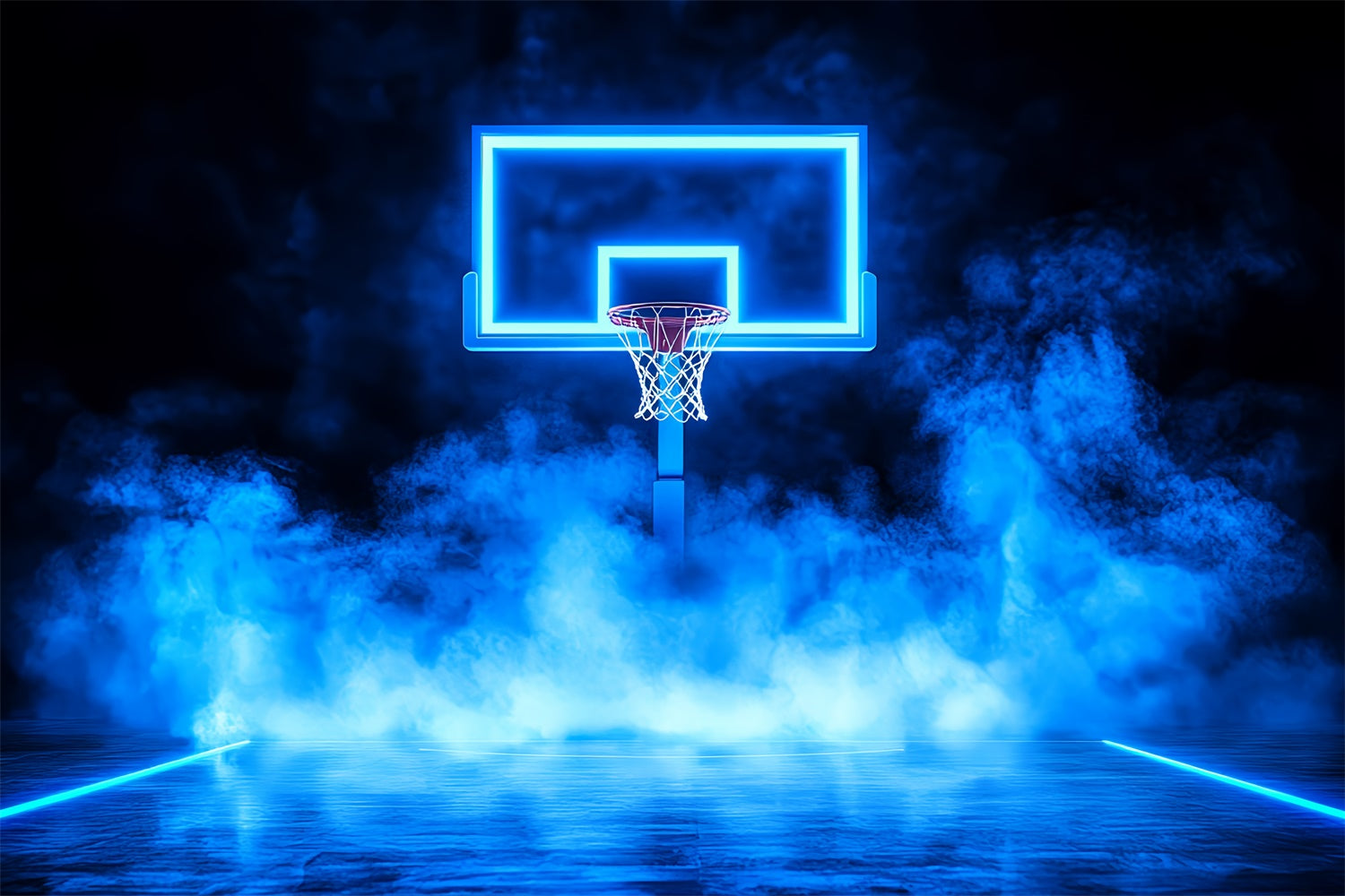 Basketballplatz Hintergrund Neon Basketballkorb Hintergrund CSH4-382