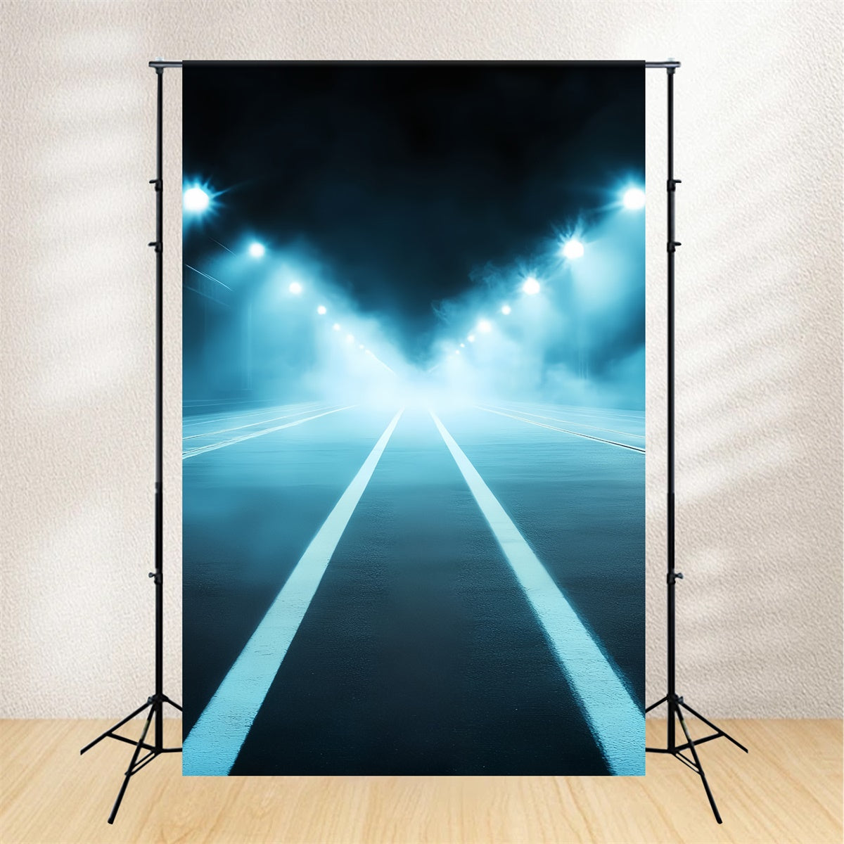 Sportfotografie Backdrops Neblige Nacht Rennbahn Backdrop CSH4-388