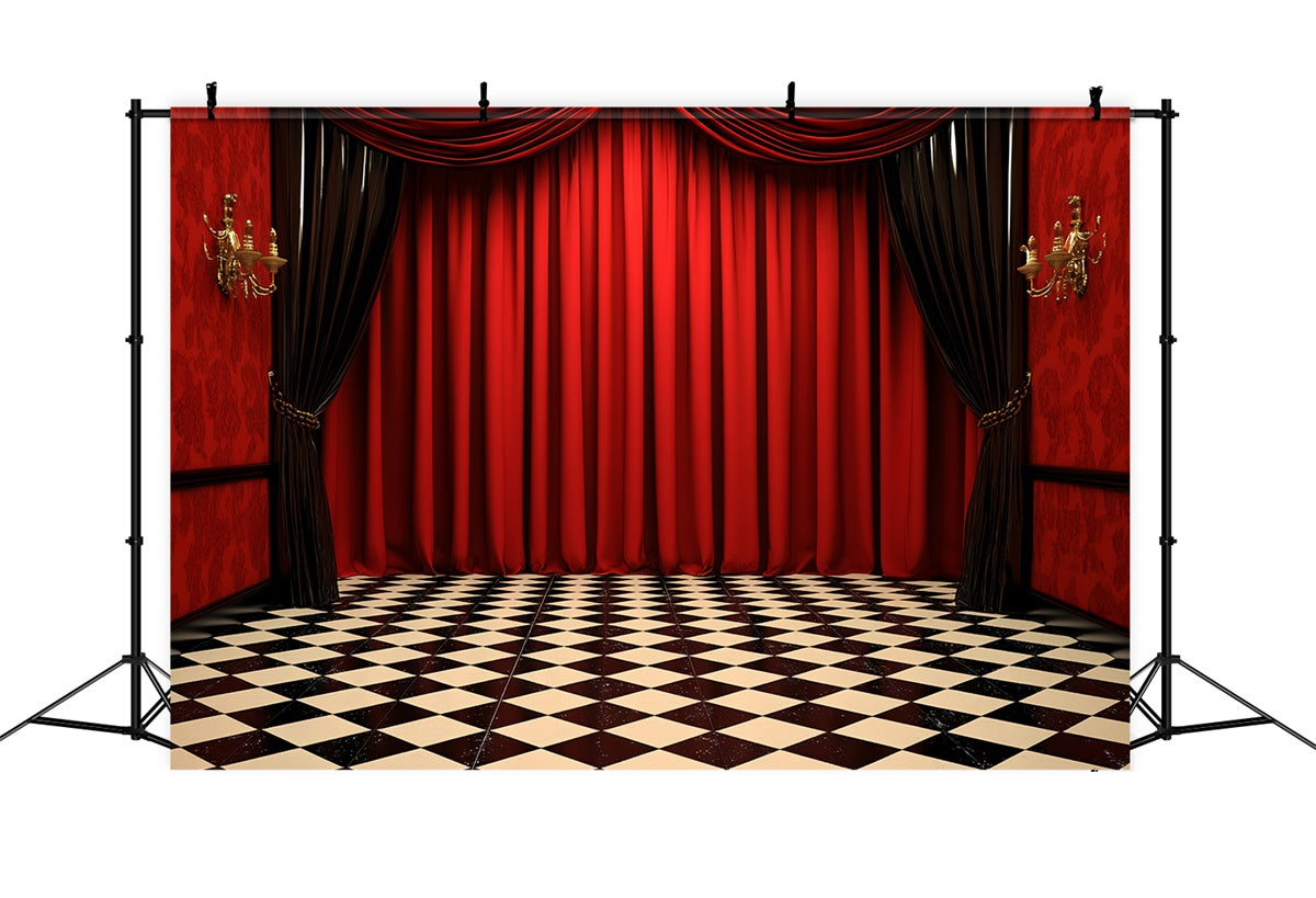 Vintage Fotografie Backdrops Retro Theater Vorhänge Backdrop CSH4-404