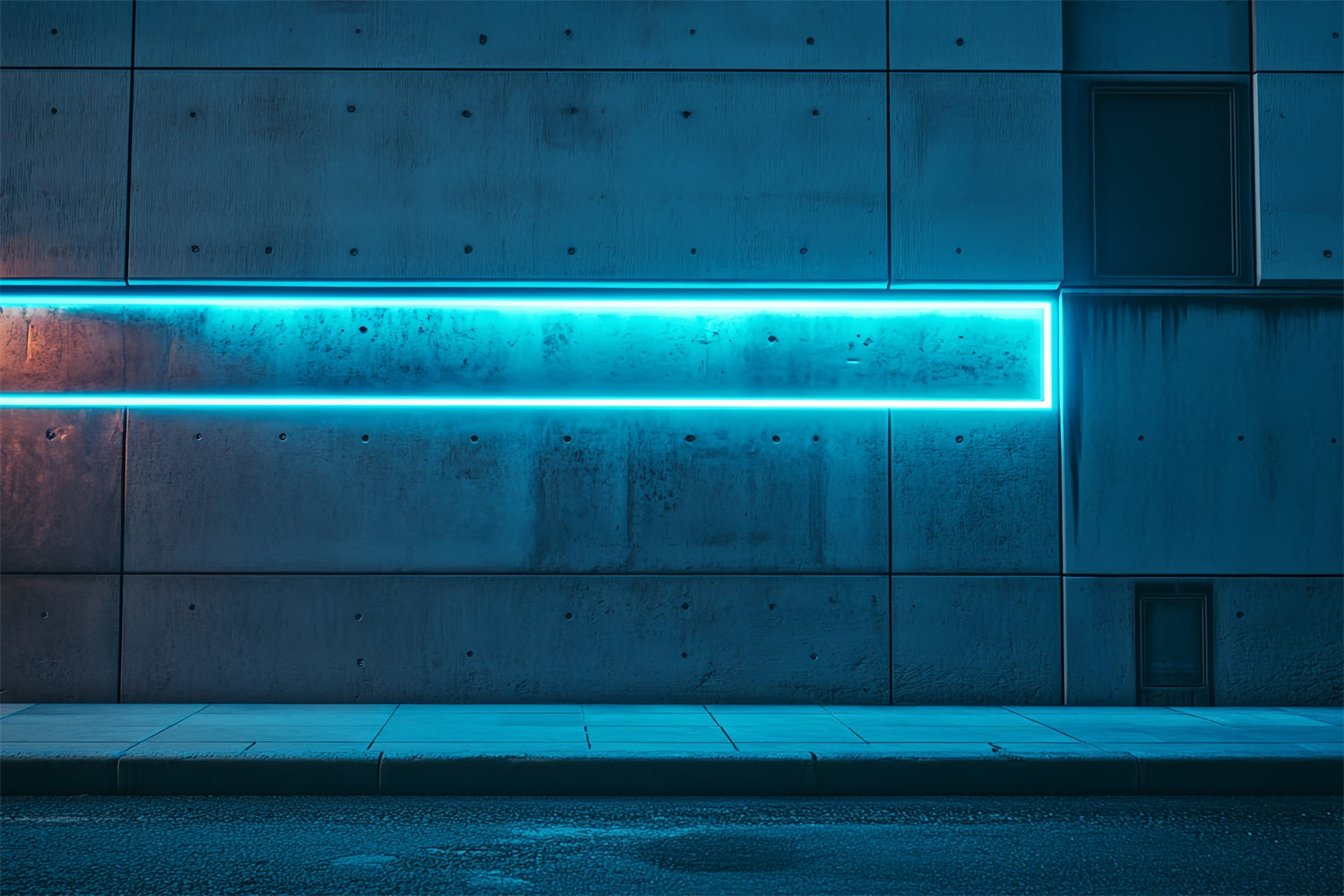 Architektur Backdrop Blau Neon Licht Wand Hintergrund CSH4-409