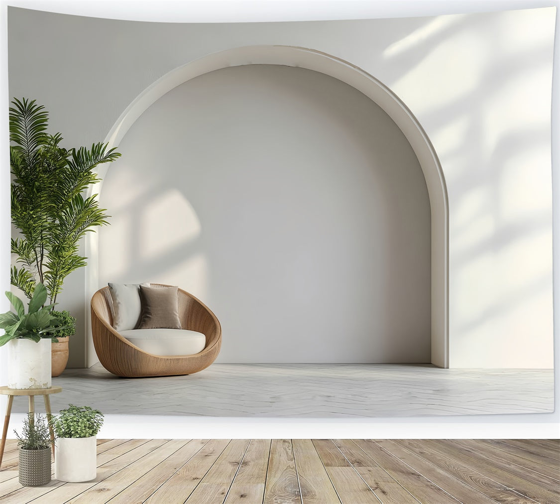 Architektur Backdrop Soft White Modern Archway Backdrop CSH4-417