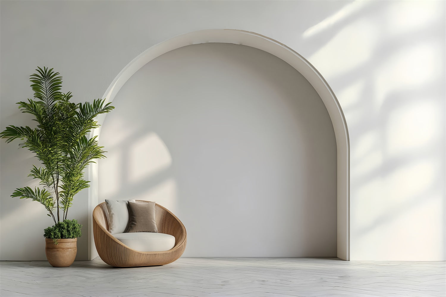 Architektur Backdrop Soft White Modern Archway Backdrop CSH4-417