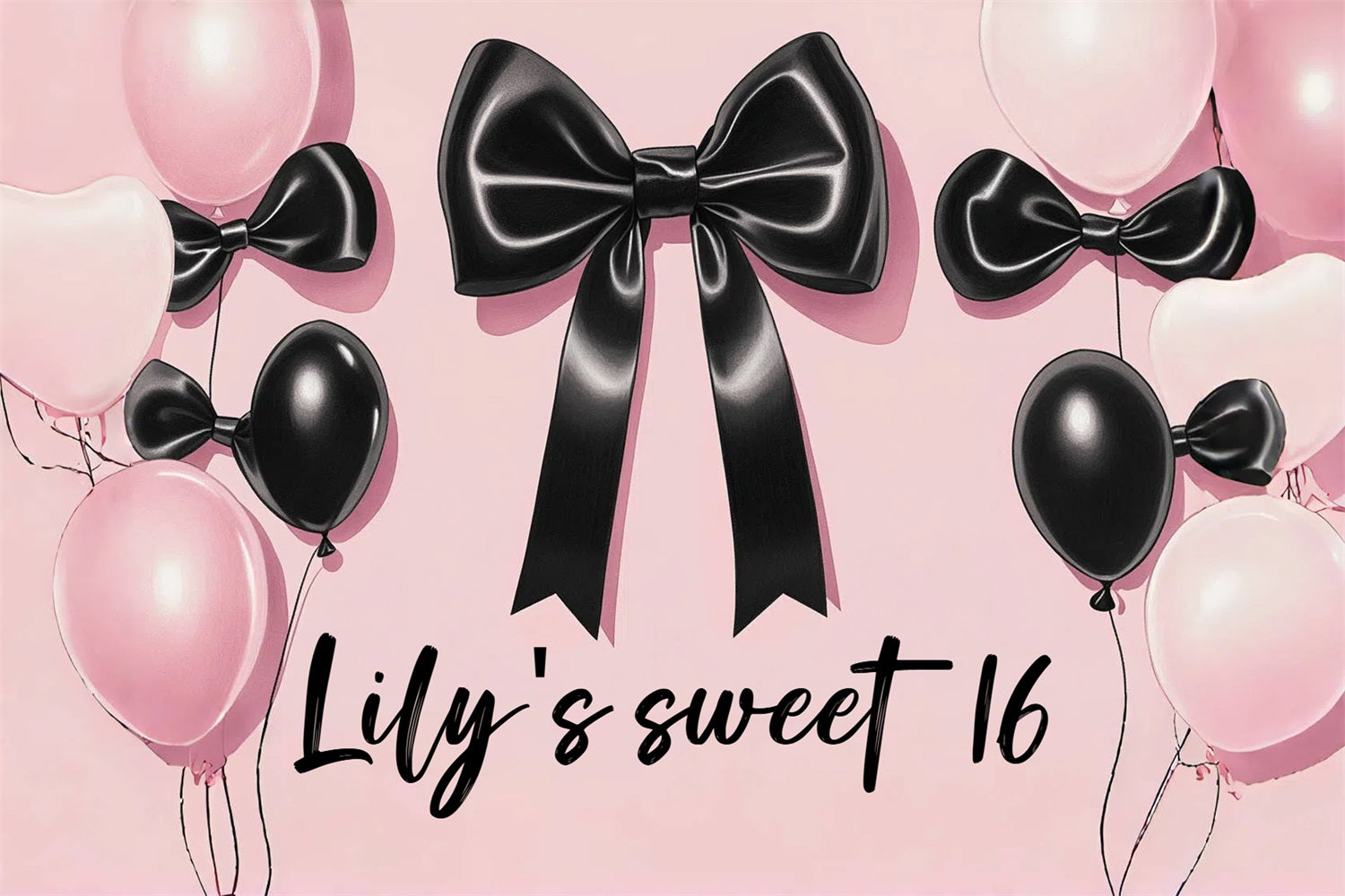 Personalisierte 21St Geburtstag Backdrop Ribbon Ballons Backdrop CSH4-9
