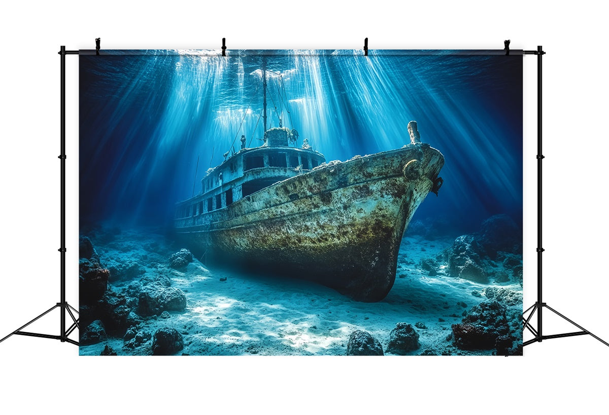 Unterwasser-Hintergrundbild Mystic Wreck Ozean Sommer-Hintergrundbild CSH5-112