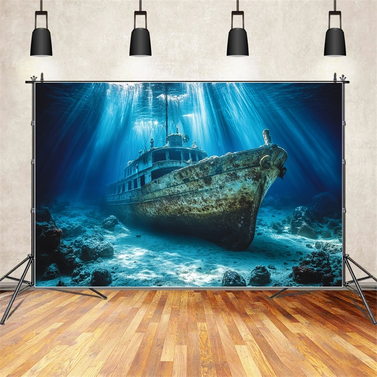 Unterwasser-Hintergrundbild Mystic Wreck Ozean Sommer-Hintergrundbild CSH5-112