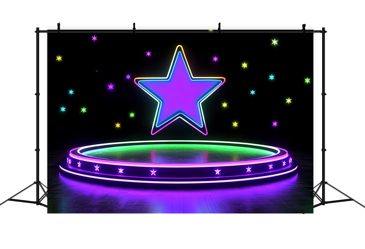 Bühnenhintergrund Lebendiges Neon Sternenhintergrund CSH5-163