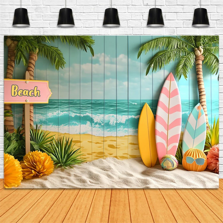 Fotohintergrund für Kinder Sunny Sands Boards Backdrop CSH5-266