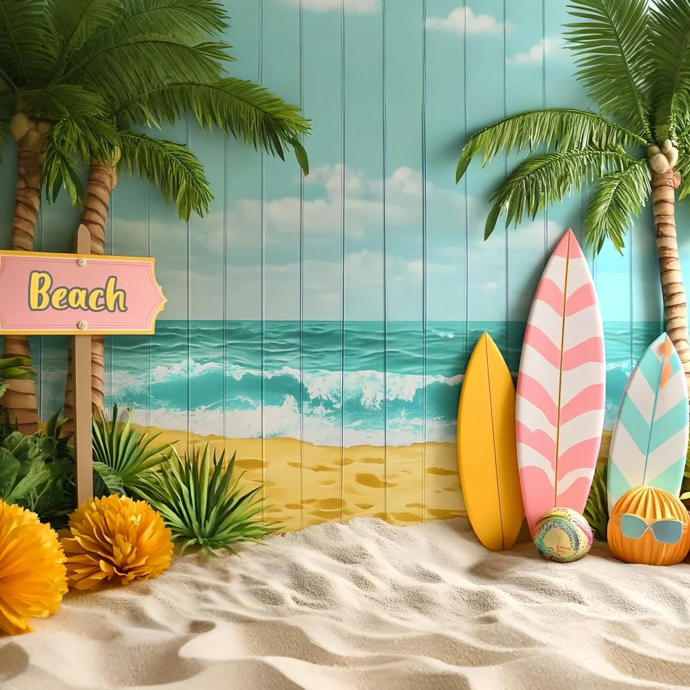 Fotohintergrund für Kinder Sunny Sands Boards Backdrop CSH5-266