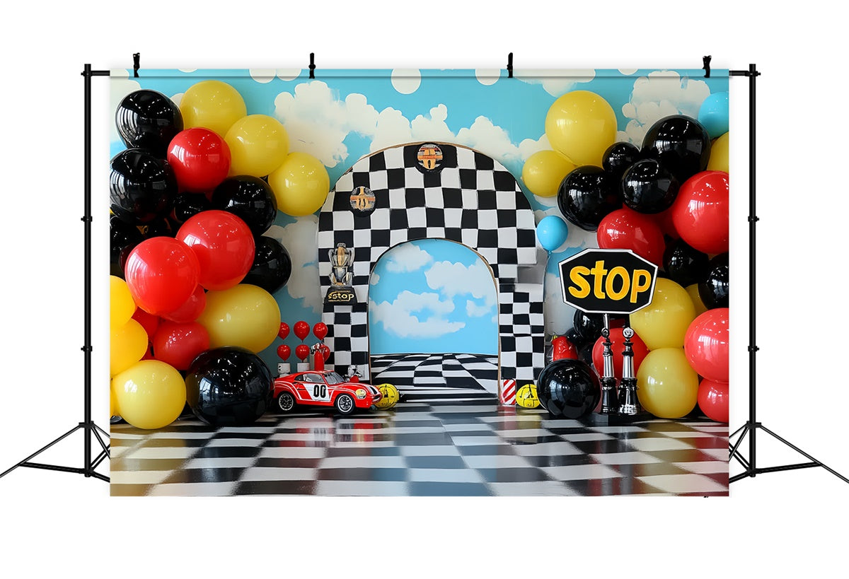 Kinder-Fotohintergrund Speedway Balloon Bash Hintergrund CSH5-271