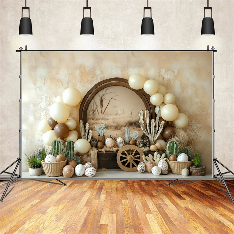 Fotografie Backdrops für Kinder Boho Land Kaktus Hintergrund CSH5-280