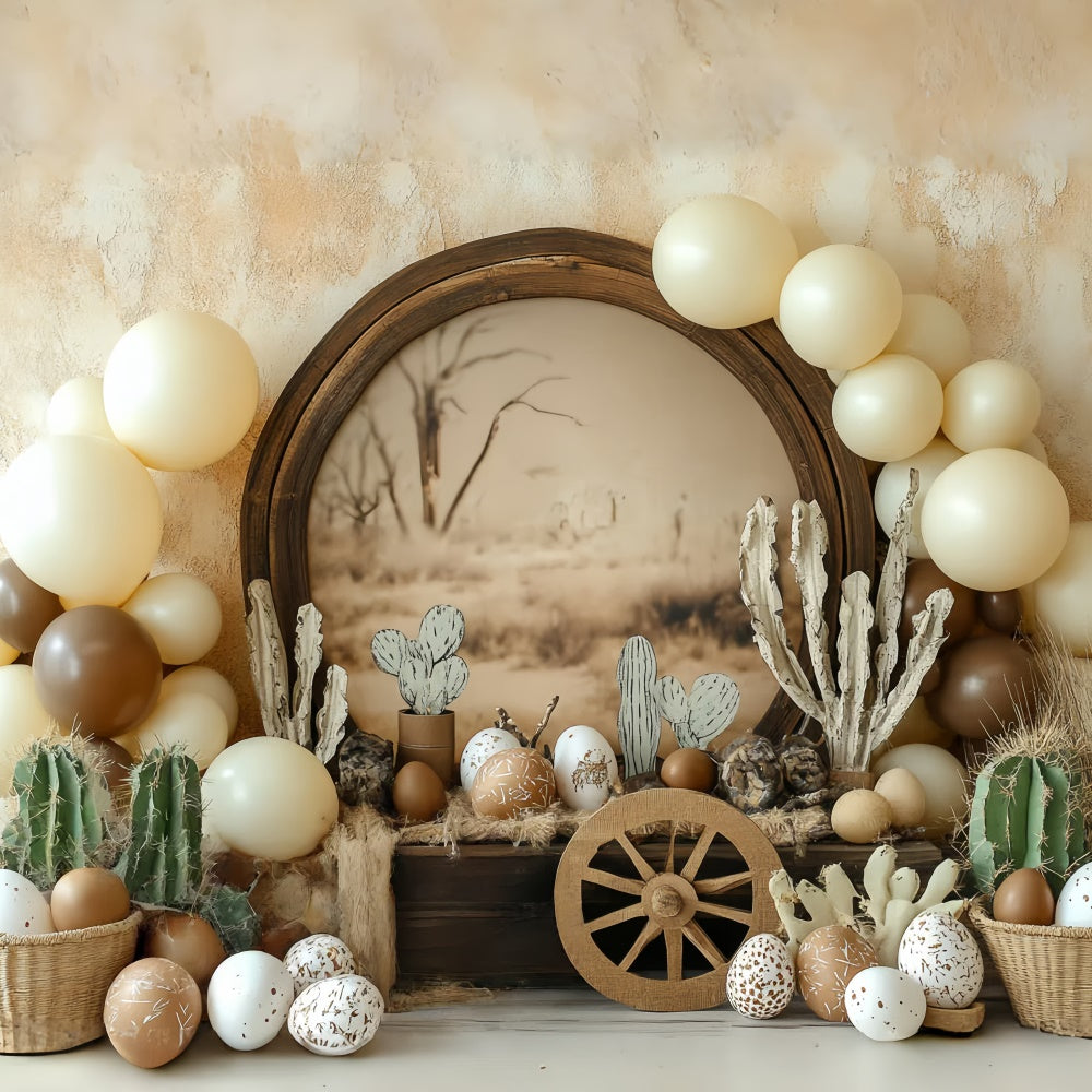 Fotografie Backdrops für Kinder Boho Land Kaktus Hintergrund CSH5-280