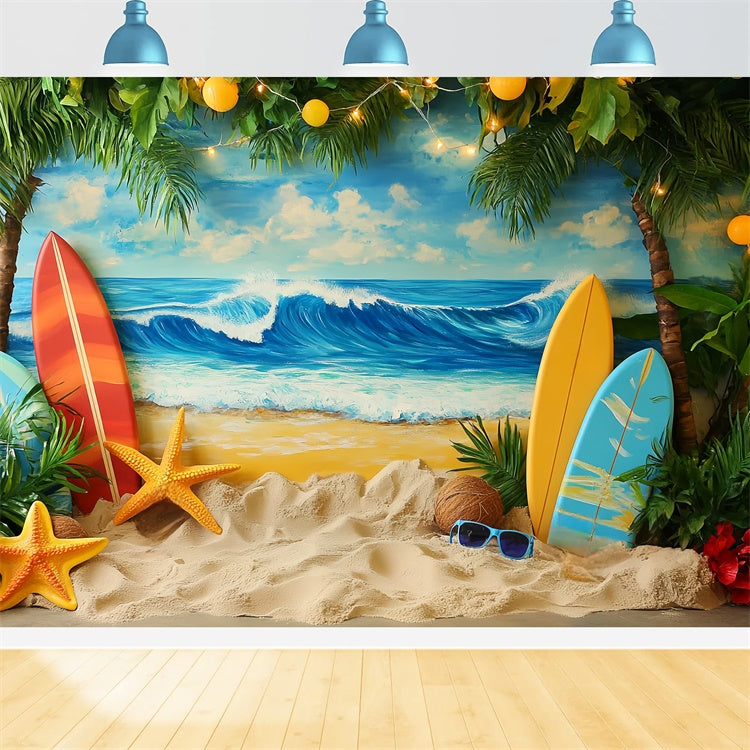 Kinder Backdrops Tropische Welle Paradies Backdrop CSH5-281