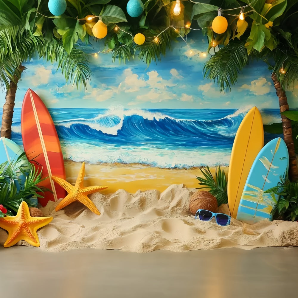 Kinder Backdrops Tropische Welle Paradies Backdrop CSH5-281