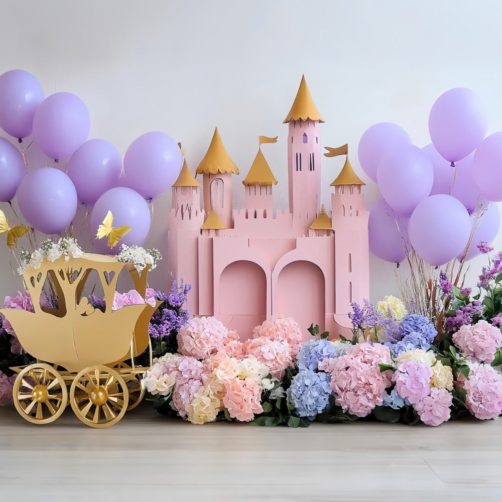 Castle Backdrops Blush Blossom Palace Kinder Backdrop CSH5-289