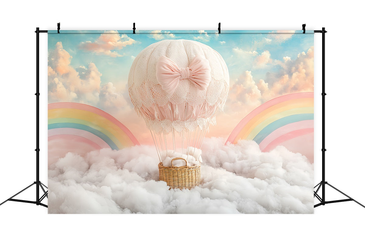 Kinder Backdrops Regenbogen Wolke Ballonfahrt Backdrop CSH5-298