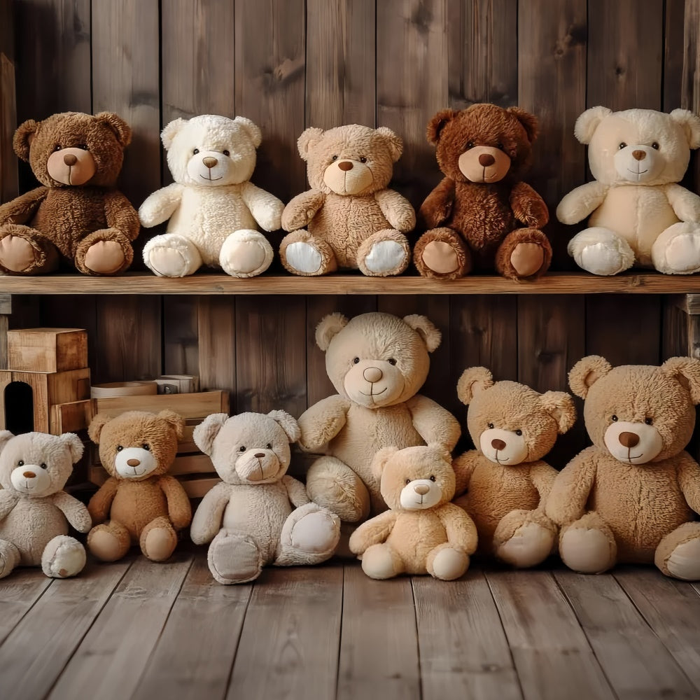 Fotografie Hintergründe für Kinder Cozy Timber Bären Hintergrund CSH5-301