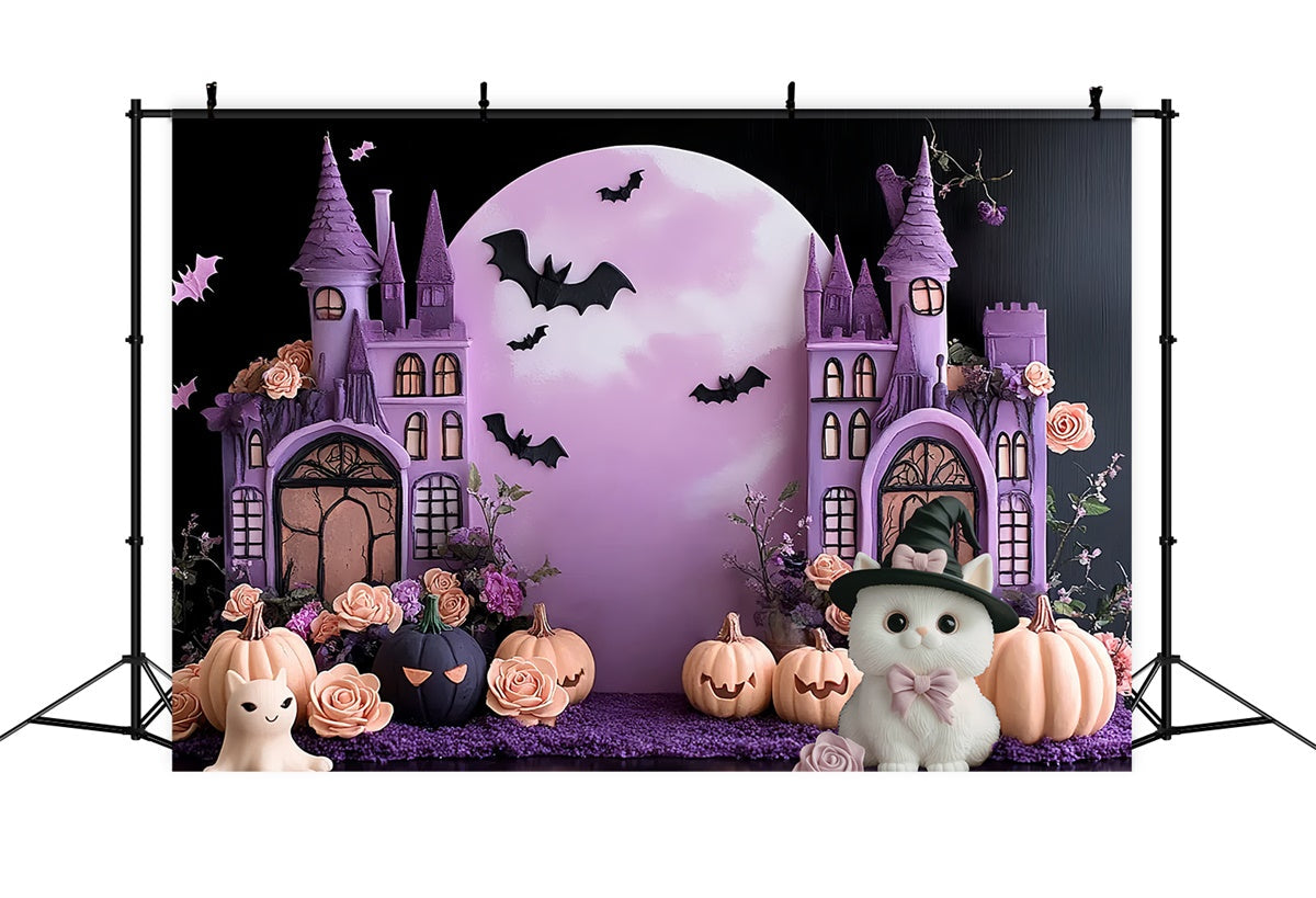 Halloween Backdrop Ideen Fledermäuse Blüten Schloss Kinder Backdrop CSH5-316