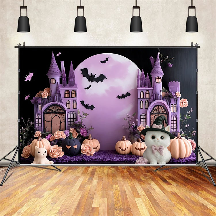 Halloween Backdrop Ideen Fledermäuse Blüten Schloss Kinder Backdrop CSH5-316