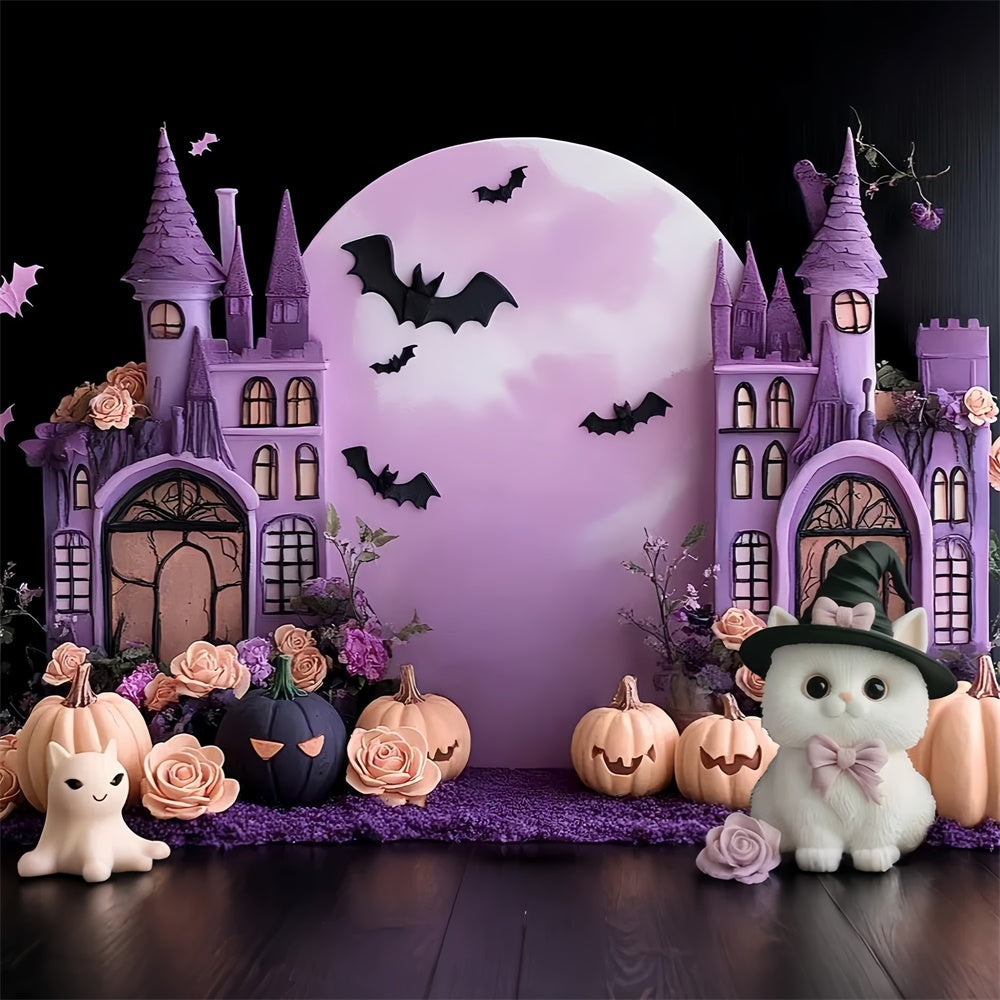 Halloween Backdrop Ideen Fledermäuse Blüten Schloss Kinder Backdrop CSH5-316
