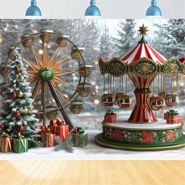Weihnachten Fotokulisse Weihnachten Ferris Freude Kinder Hintergrund CSH5-317