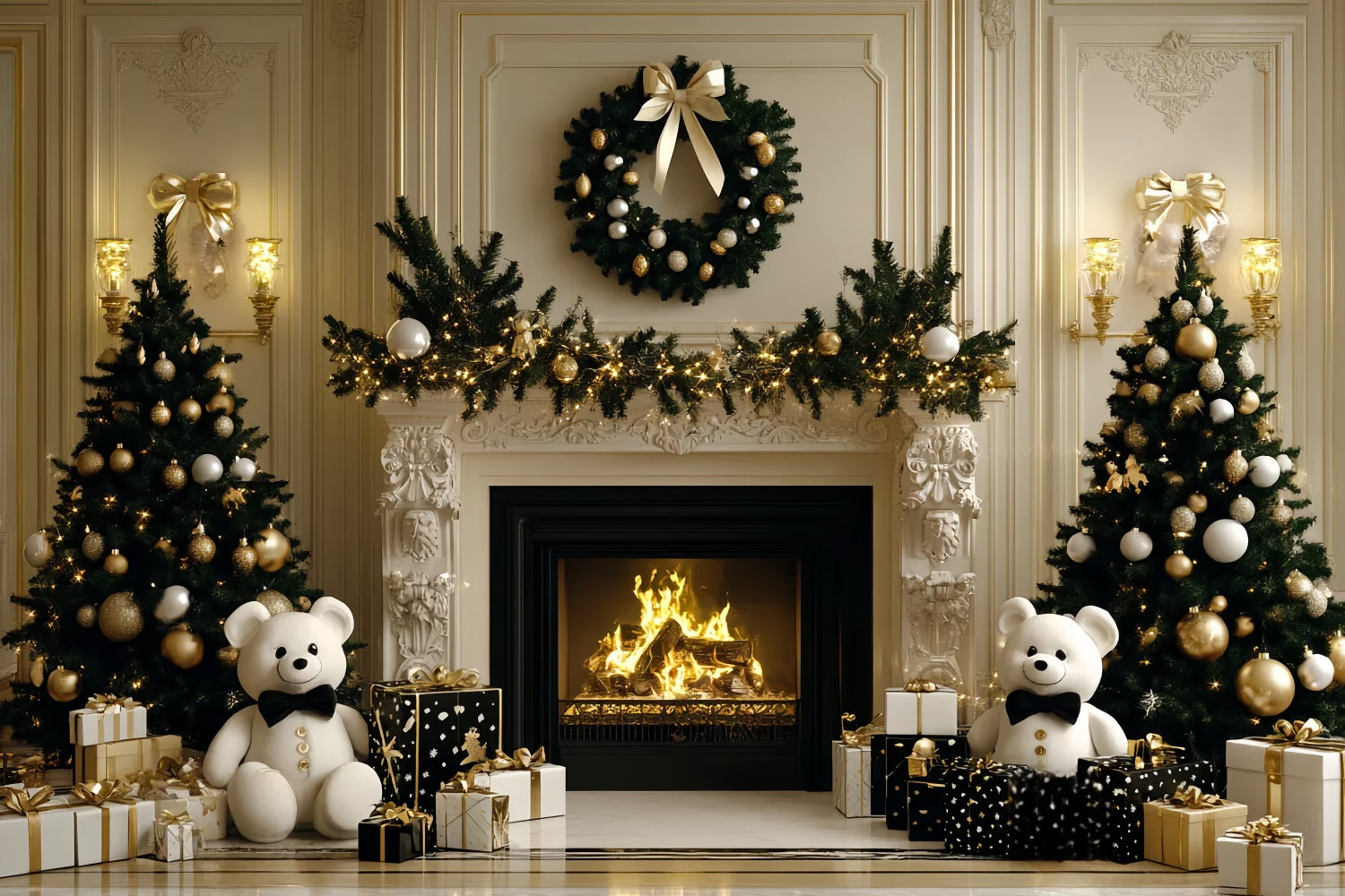 Weihnachten Backdrop Ideen Cozy Bear Weihnachten Charme Kinder Backdrop CSH5-319