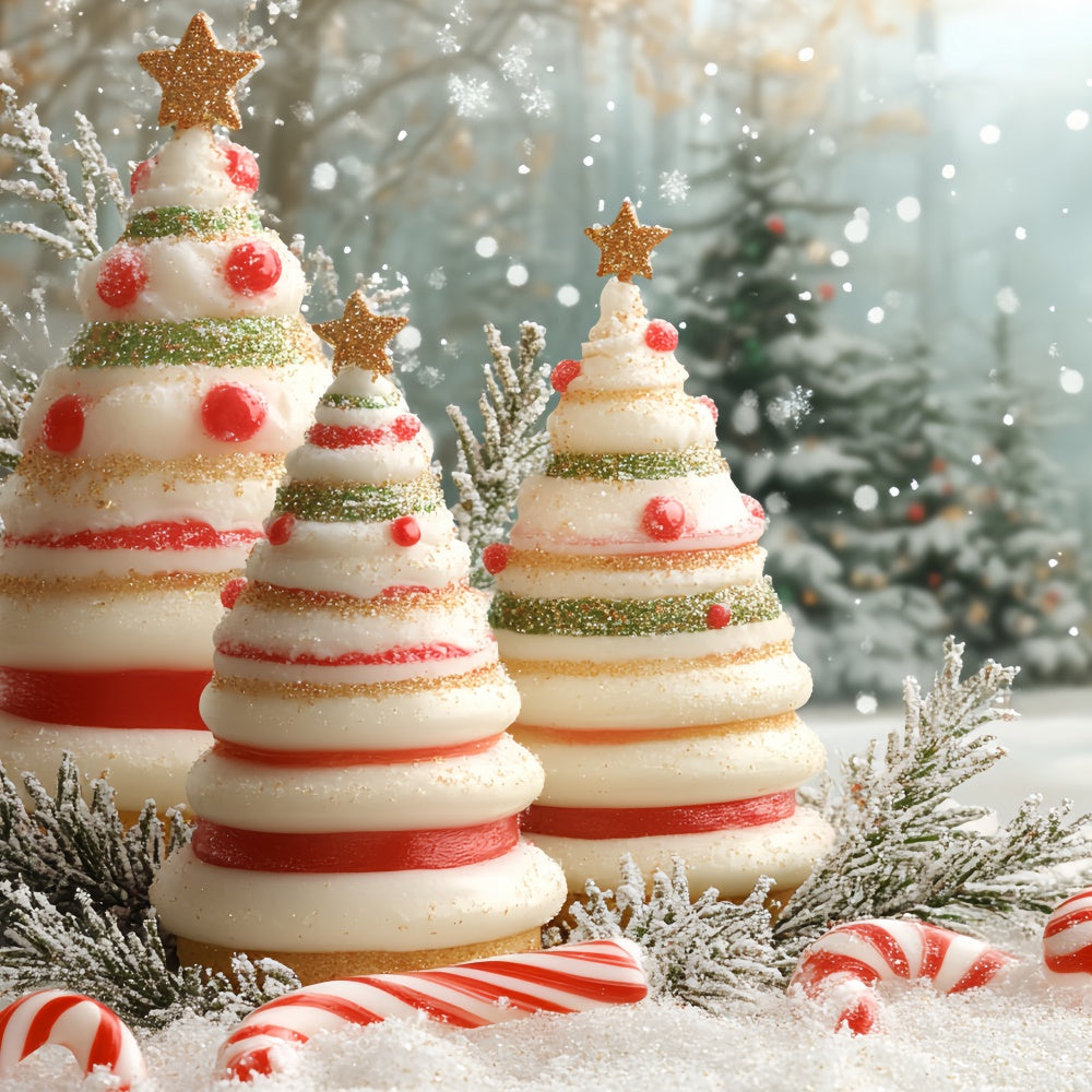 Weihnachten Fotokulissen Süße Weihnachten Wald Kinder Hintergrund CSH5-325