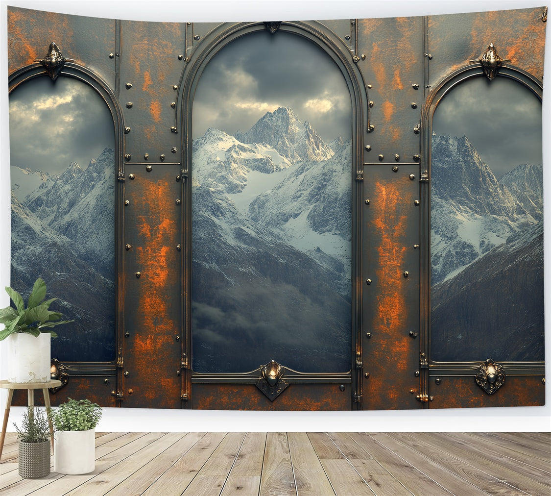 Backdrop Vatertag Metall Fenster Berg Backdrop CSH5-38