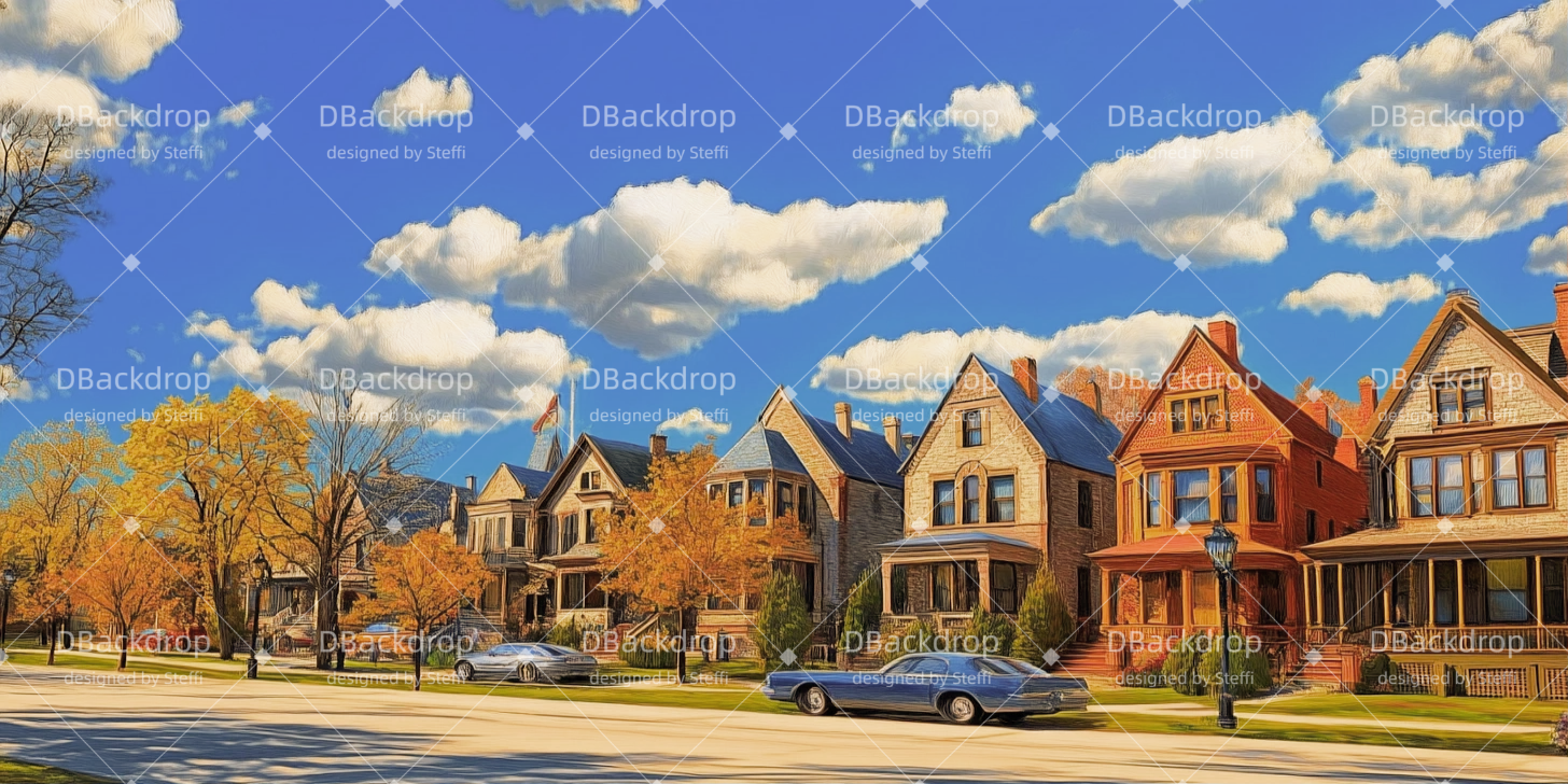 Theatervorhang offen Stadtstraße bei Tag Theater Vorhang auf CSH511-T39