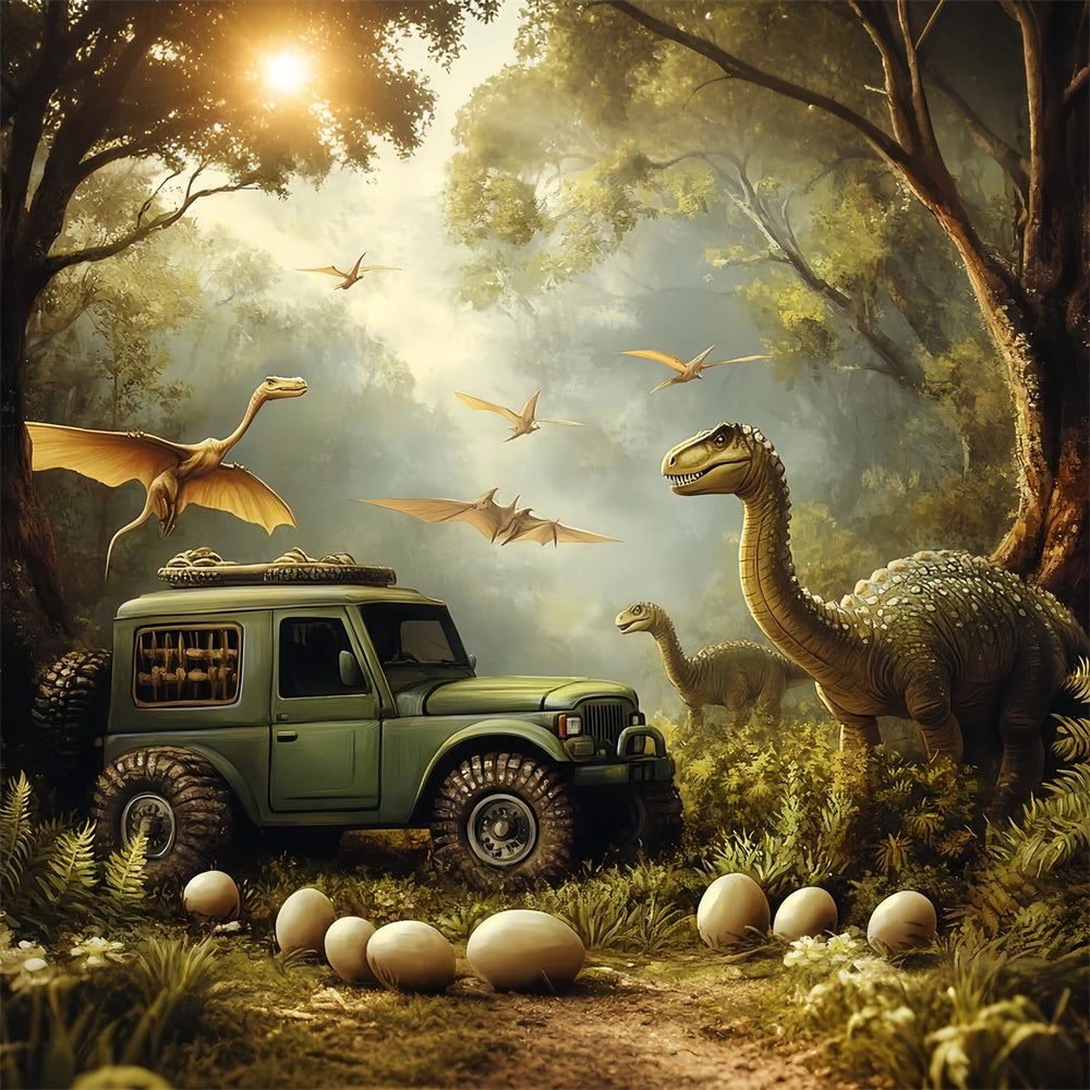 Forest Backdrops Uralter Dschungel Expedition Foto Hintergrund CSH57-166